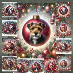 Beautiful Christmas Bauble Dogs 3