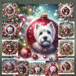 Beautiful Christmas Bauble Dogs 7