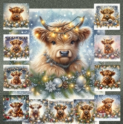 Festive Highland Calf