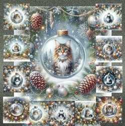 Festive Cat Baubles