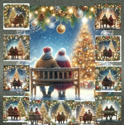 Senior Christmas Bench Couples