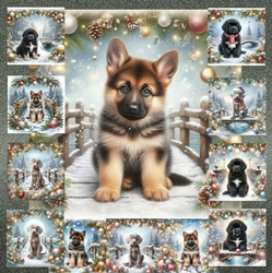 Christmas Snow Bridge Pups 1