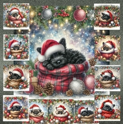 Sleepy Santa Hat Pups 11