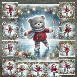 Festive Skater Bear