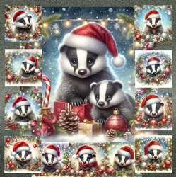 Festive Badgers