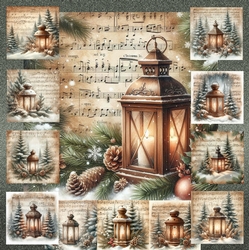 Vintage Music Christmas Lanterns