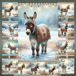 Winter Field Donkey