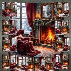 Comfy Cozy Christmas Fireside Chair