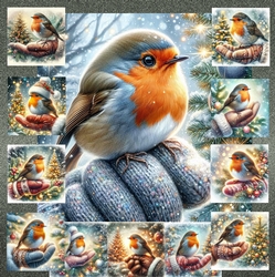 Robin Hand Christmas Wishes