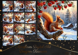 Winter Berry Squirrel 