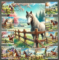 Spring Field Horses 
