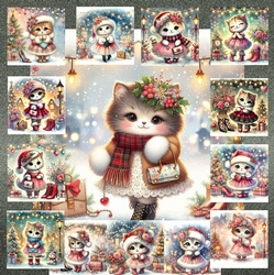 Whimsical Christmas Cat