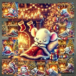 Vintage Christmas Mouse