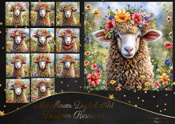 Floral Sheep