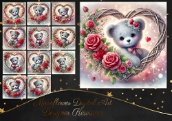Rose Heart Bear 1