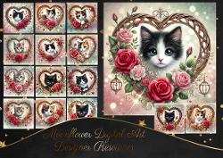 Rose Heart Cats 2