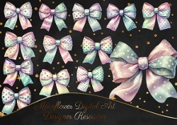 Pastel Bow   Clipart