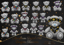 Bandana Bears Clipart