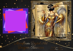 8x8 Layered Card Template
