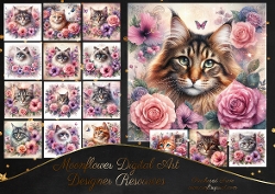 Floral Cat Paradise 1
