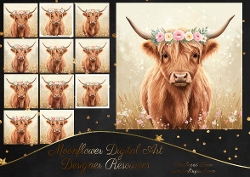 Floral Crown Cows