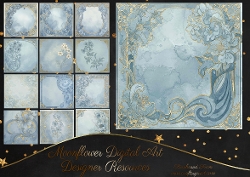 Blue Art Nouveau
