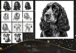 Fine Pencil Dog Prints 13