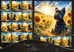 Sunflower Scottie