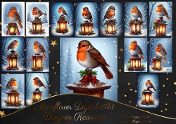 Festive Robin Lantern 1