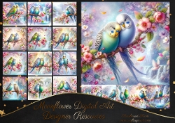 Waterfall Budgies