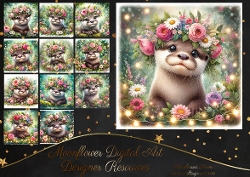 Floral Otters