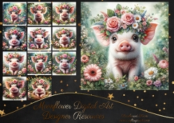 Floral Pigs