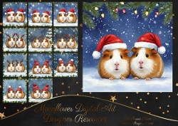 Festive guinea pigs