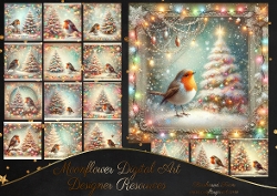 Vintage Festive Robins