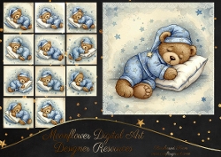 Sleepy Teddy Blue