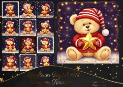Christmas Star Teddy Bears 2