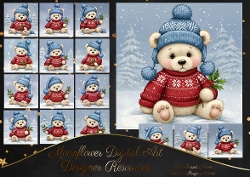 Cute Winter Teddy Bear 1