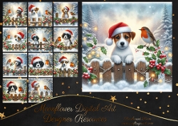 Christmas Picket Fence Pups 6