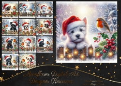 Christmas Picket Fence Pups 12