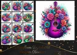 Floral Guitar