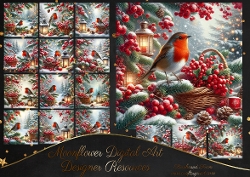 Festive Berry Robins