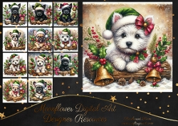 Christmas Log Pups 12