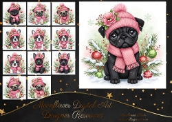 Pink Winter Pups 14