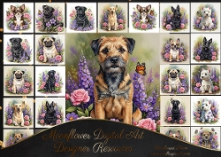 Floral Garden Dogs 5