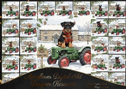 Christmas Tractor Dogs 2