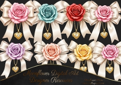 Rose Bows   Clipart 