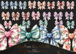 Rose Bows Clipart 2