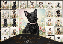 Pastel Floral Pups 4