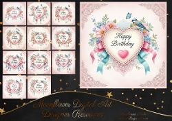 Heart Ribbon Birthday Wishes
