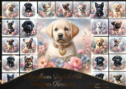 Floral hearts pups 5